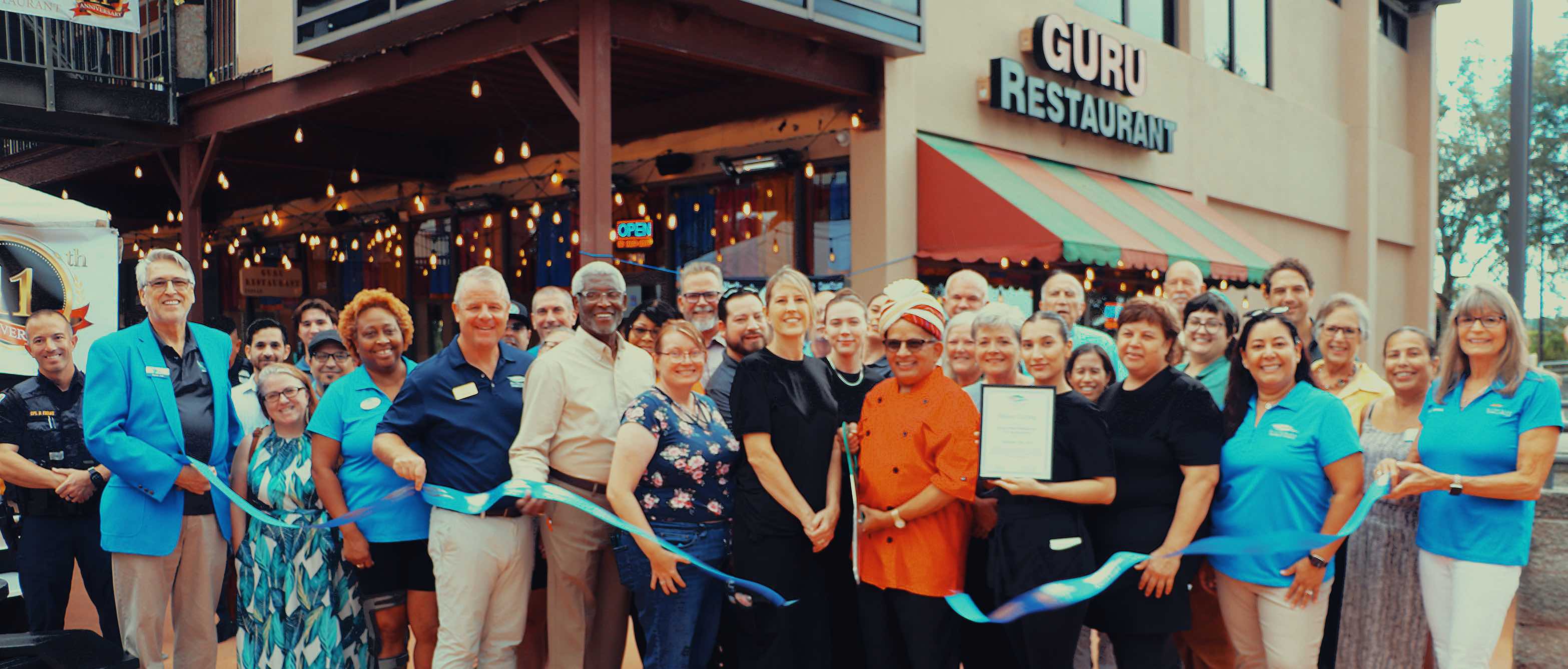 Guru Restaurant getting an award from the city of Clermont